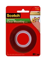 3M 4010 Scotch Mounting Tape 1 in x 60 in x .02 in (25.4 mm x 1.51 m) Clear - Micro Parts & Supplies, Inc.