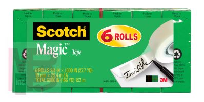 3M 810K6 Scotch Magic Tape  3/4 in x 1000 in - Micro Parts & Supplies, Inc.