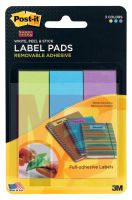 3M Post-it Super Sticky Label Pads 2900-LBG  1 in x 3 in 3 Pads in Limeade Electric Blue and Concord 75 Labels