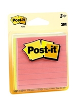 3M Post-it Lined Note 6300 3 in x 3 in (76 mm x 76 mm) Neon