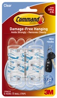 3M 17006CLR-ES Command Mini Clear Hooks Clear Strips - Micro Parts & Supplies, Inc.