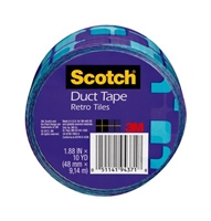 3M 910-VTL-C Scotch(R) Duct Tape 1.88 in x 10 yd (48 mm x 9.14 m) Violet Tiles 6 rls/cs - Micro Parts & Supplies, Inc.