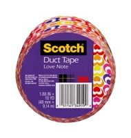 3M 910-HRT-C Scotch(R) Duct Tape Hearts 910-HRT-C 1.88 in x 10 yd (48 mm x 9.14 m) 6 rls/cs - Micro Parts & Supplies, Inc.