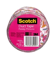 3M 910-PKP-C Scotch(R) Duct Tape Pink Paisley 910-PKP-C 1.88 in x 10 yd (48 mm x 9.14 m) 6 rls/cs - Micro Parts & Supplies, Inc.