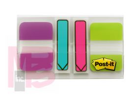 3M Post-it Tabs 686-VAPL-OTG  1 in x 1.5 in (25.4 mm x 38.1 mm) .47 in x 1.7 in (11.9 mm x 43.2 mm)