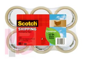 3M Scotch Greener Commercial Grade Shipping Packaging Tape 3750G-6  1.88 in x 49.2 yd (48 mm x 45 m)