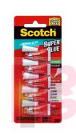 3M Scotch Super Glue Gel AD119BNS 4+1 Bonus Pack .017 oz (0.5 g) per tube