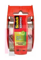 3M Scotch Sure Start Shipping Packaging Tape with dispenser 145 1.88 in x 800 in (48 mm x 20.3 m)