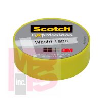 3M Scotch Expressions Washi Tape C314-GRN2 .59 in x 393 in (15 mm x 10 m) Pastel Green 36 per case