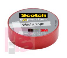 3M Scotch Expressions Tape C314-RED  .59 in x 393 in (15 mm x 10 m) Red