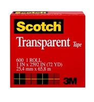 3M 600 Scotch Transparent Tape 1 in x 2592 in - Micro Parts & Supplies, Inc.