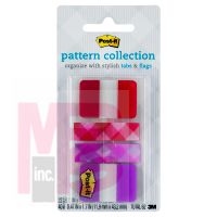 3M Post-it Tabs 686-RV-PLAID  1 in x 1.5 Tabs 22/PK .47 in x 1.7 in Arrow Flags 40/PK