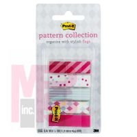 3M Post-it Pattern Flags  Carnival Pattern Collection 0.47 in x 1.7 in 100/On-the-Go Dispenser 1 Dispenser/Pack