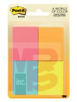 3M Post-it Notes 653-4AF  1-3/8 in x 1-7/8 in (34.9 mm x 47.6 mm) Cape Town Collection