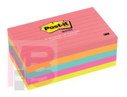 3M Post-it Notes 635-5AN  3 in x 5 in (76 mm x 127 mm) Cape Town Collection Lined