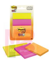 3M Post-it Super Sticky Notes 3432-SSAU  3 in x 3 in (76 mm x 76 mm) Rio de Janeiro Collection