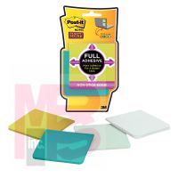 3M Post-it Super Sticky Full Adhesive Notes F330-4SSFM Bora Bora Collection  25 Sheets/Pad 4 Pads/Pack