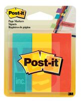 3M Post-it Page Markers 5221  7/8 in x 2-7/8 in x in (22.2 mm x 73 mm) Assorted Colors