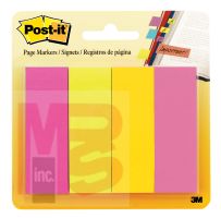 3M Post-it Page Marker 671-4AU  7/8 in x 2 7/8 in x (22.2 mm x 73 mm) Assorted Colors