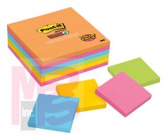 3M Post-it Super Sticky Notes 654-24SSAU  3 in x 3 in (76 mm x 76 mm) Rio de Janeiro Collection