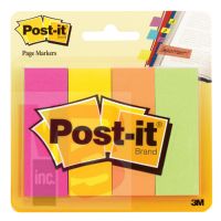 3M Post-it Page Marker 671-4AF  7/8 in x 2 7/8 in x (22.2 mm x 73 mm) Assorted Colors