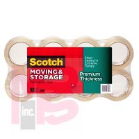 3M Scotch Premium Thickness Moving & Storage Packaging Tape 3631-54-8  1.88 in x 60 yd (48 mm x 54.8 m) Premium 8 Pack