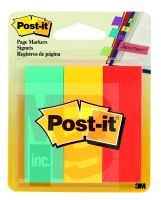 3M Post-it Page Markers 5222  1 in x 3 in x in (22.2 mm x 73 mm) Assorted Colors 3 Pads/Pack 50 Sheets/Pad