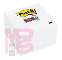 3M Post-it Super Sticky Notes 654-5SSW  3 in x 3 in (76 mm x 76 mm) White 5 Pads/Pack 90 Sheets/Pad