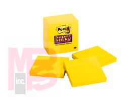 3M Post-it Notes 654-5SSY  3 in x 3 in Electric Yellow 5 Pads/Pack 90 Sheets/Pad