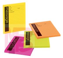 3M Post-it Printed Notes 7679-4-SS  4 in x 5 in Assorted Bright Colors Lined 4 Pads/Pack