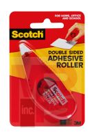 3M Scotch Double Sided Adhesive Roller 6061 .27 in x 26 ft (7 mm x 8 m) Red