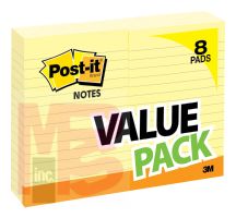 3M Post-it Notes 660-8PK  4 in x 6 in (101 mm x 152 mm) Lined