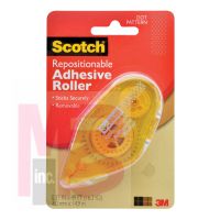 3M Scotch Adhesive Roller Repositionable 6055-RPS  .31 in x 49 ft Blue Dispenser