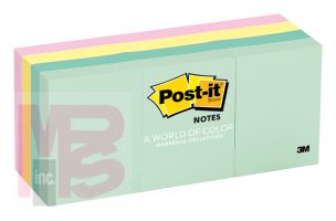 3M Post-it Notes 653-AST  1-3/8 in x 1 7/8 in (34.9 mm x 47.6 mm)