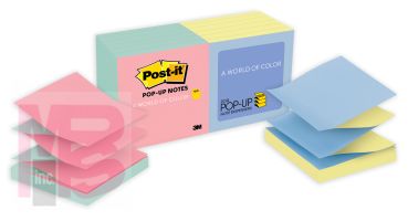 3M Post-it Pop-up Notes R330-U-ALT  3 in x 3 in (76 mm x 76 mm) Ultra Colors Alternating Colors in Pads