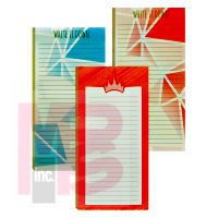 3M Post-it Printed Notes 7366-AQUA-MX  3.8 in x 7.8 in (96.5 mm x 198 mm)