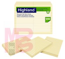 3M Highland Notes 6609RP  4 in x 6 in (101 mm x 152 mm) 30% recycled paper