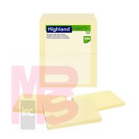 3M Highland Notes 6559RP  3 in x 5 in (76 mm x 127 mm) 30% recycled paper