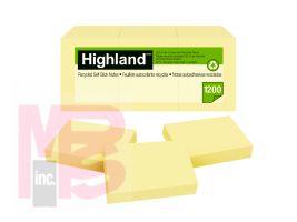 3M Highland Notes 6539RP  1 3/8 in x 1 7/8 (34 mm x 47mm) 30% recycled paper