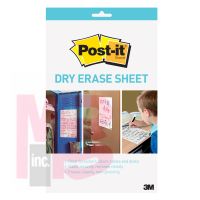 3M Post-it Super Sticky Dry Erase Surface DEF Retail  7 in. x 11.375 in. (177 mm x 288 mm)