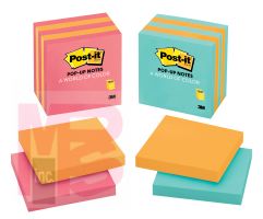 3M Post-it Pop-up Notes 3301-5ALT-M  3 in x 3 in (76 mm x 79 mm) 5 wrapped packs . Mixed case of 2