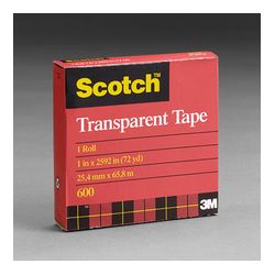 3M 600-3/8"x72yd Scotch Light Duty Packaging Tape Clear High Clarity 3/8 in x 72 yd - Micro Parts & Supplies, Inc.