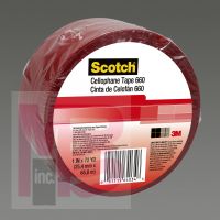 3M 660 Scotch Light Duty Packaging Tape Red He at Resistance Splicing 1 in x 72 yd - Micro Parts & Supplies, Inc.