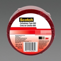 3M 660 Scotch Light Duty Packaging Tape Red He at Resistance Splicing 1/2 in x 72 yd - Micro Parts & Supplies, Inc.