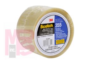 3M 355 IW Scotch High Performance Box Sealing Tape Clear 72 mm x 50 m - Micro Parts & Supplies, Inc.