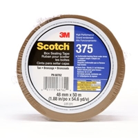 3M 375 IW Scotch High Performance Box Sealing Tape Tan 48 mm x 50 m - Micro Parts & Supplies, Inc.