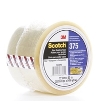 3M 375 IW Scotch High Performance Box Sealing Tape Clear 72 mm x 50 m - Micro Parts & Supplies, Inc.