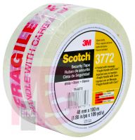 3M 3772 IW Scotch Printed Message FRAGILE HANDLE WITH CARE Box Sealing Tape White 48 mm x 100 m - Micro Parts & Supplies, Inc.