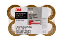 3M 369 PK6 Tartan General Use Box Sealing Tape Tan 72 mm x 100 m - Micro Parts & Supplies, Inc.