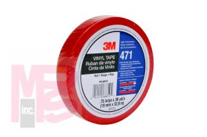 3M 471 IW Vinyl Tape Red 3/4 in x 36 yd 5.2 mil - Micro Parts & Supplies, Inc.